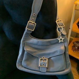 Blue Leather Vintage Coach Bag